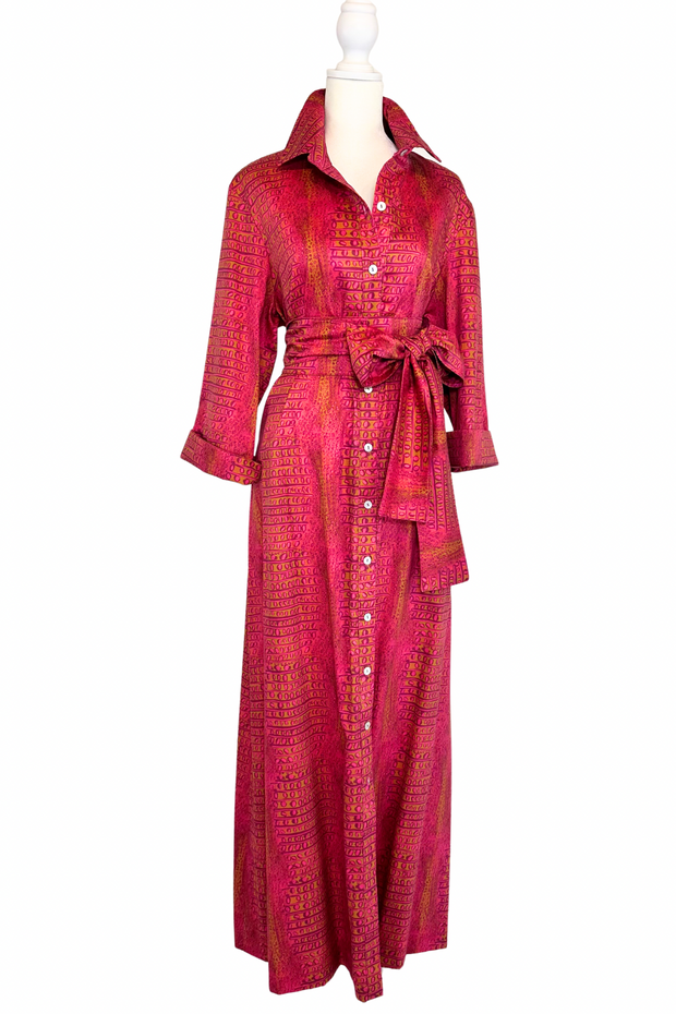 Ready to Wear Huntington in Fuchsia and Gold Gator Print- at a special price!