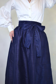 Ball Skirt in Navy Silk