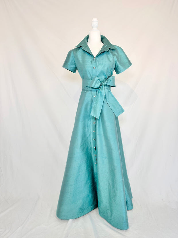 Charlotte Gown in Silk Dupioni- Offered in 9 colors