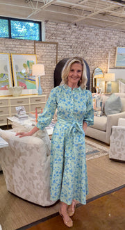 Charleston in Pistachio and Teal Blooms