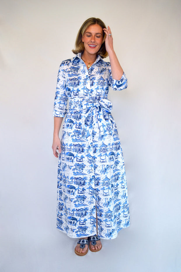 Huntington in Blue and White Toile