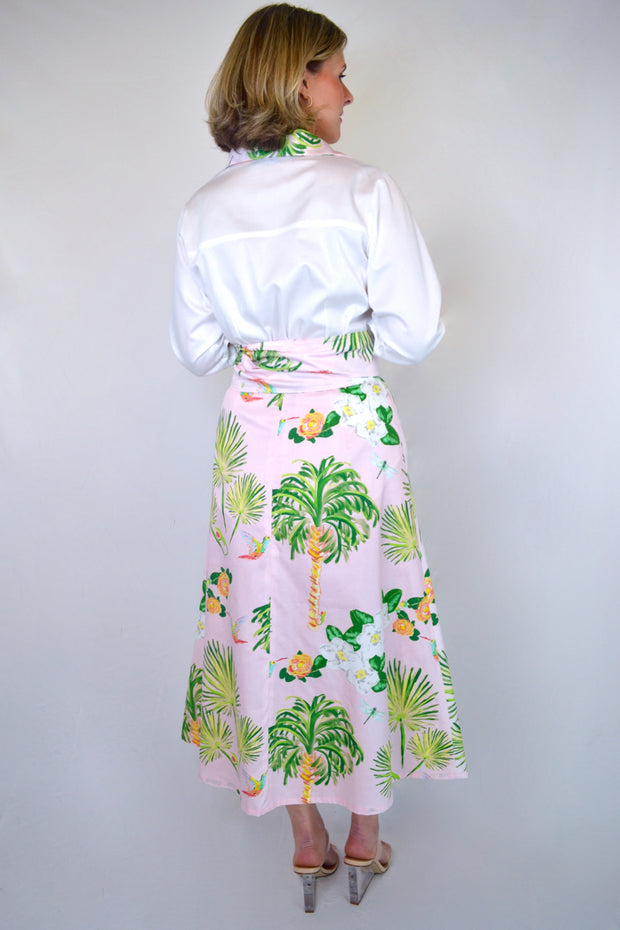 DeBordieu Skirt in Pink Tropical Garden