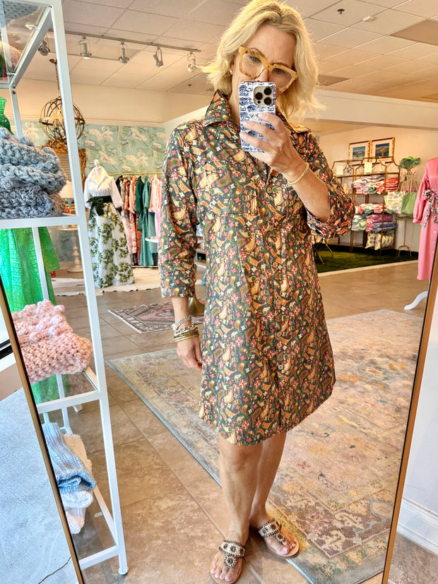 Trout Paisley Waverly Shirt Dress