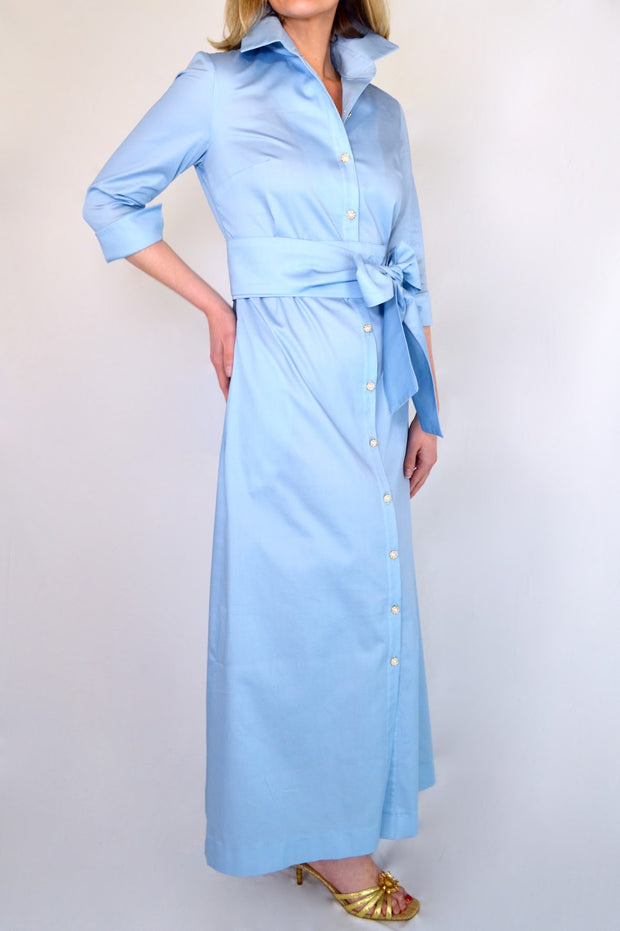 wedgewood blue dress Exquisite 1960's Wedgewood Blue Beaded Silk Evening Gown / Small Xtabay Vintage