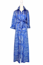 Ready to Wear Huntington in Cobalt Blue Gator Print- at a special price!