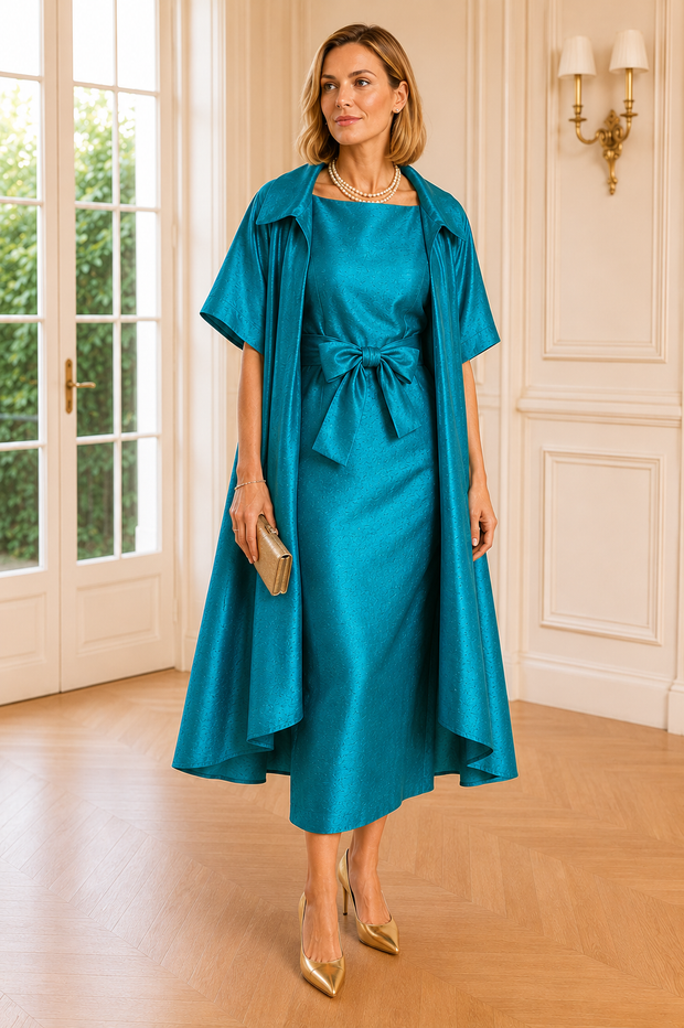 Opera Cloke Opera Cloak in Silk Dupioni- 7 Colors – Susan Albright
