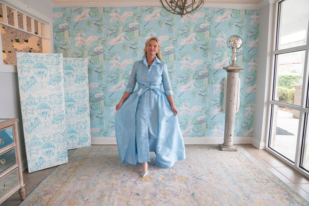 Taffeta Huntington in Aquamarine Gator