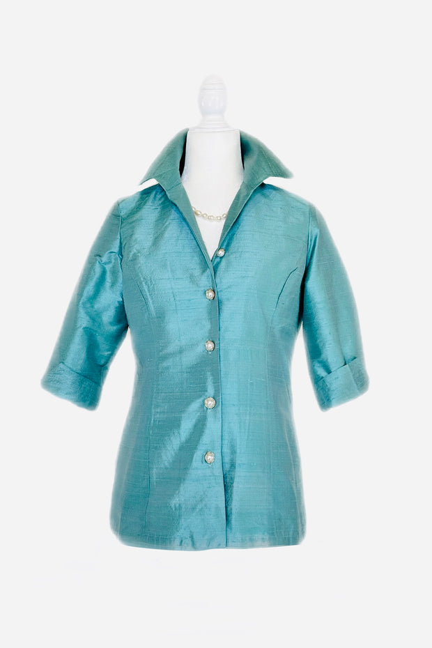 DeBordieu Shirt in Silk Dupioni- Offered in 8 colors