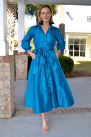 Charleston Dress in Silk Dupioni- 7 colors