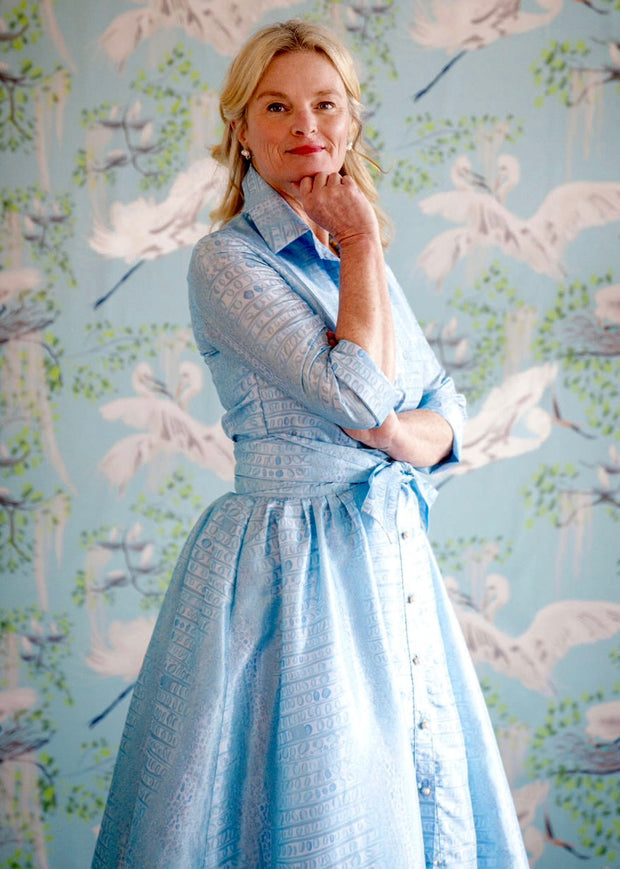 Taffeta Overskirt in Aquamarine Gator 34 Taffeta Overskirt in Aquamarine Gator 34