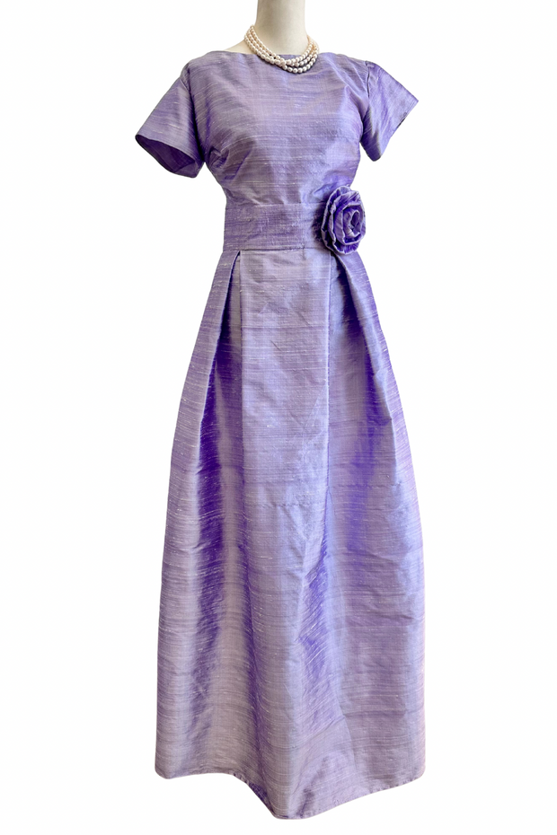 Grace Gown in Silk with Short Sleeve or Three Quarter Sleeve