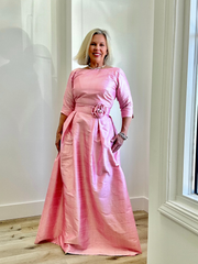 Grace Gown in Silk with Short Sleeve or Three Quarter Sleeve