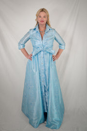 Taffeta Overskirt in Aquamarine Gator