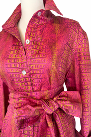 Ready to Wear Huntington in Fuchsia and Gold Gator Print- at a special price!