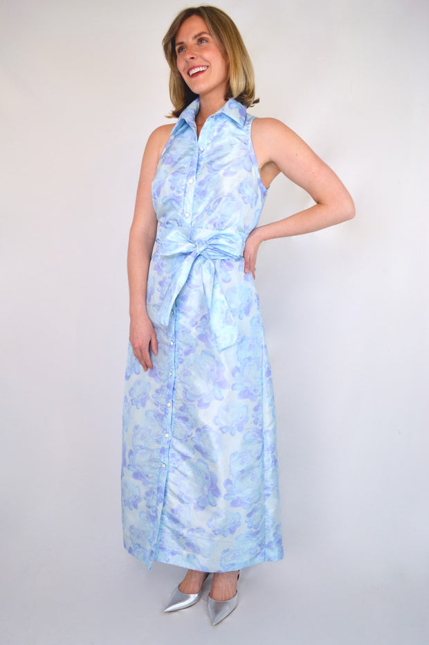 Huntington in Blue Peony- Sleeveless or With Sleeves