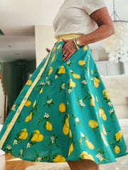 In Store Only: Charleston Skirt in Lemon or Pink and Orange Paisley