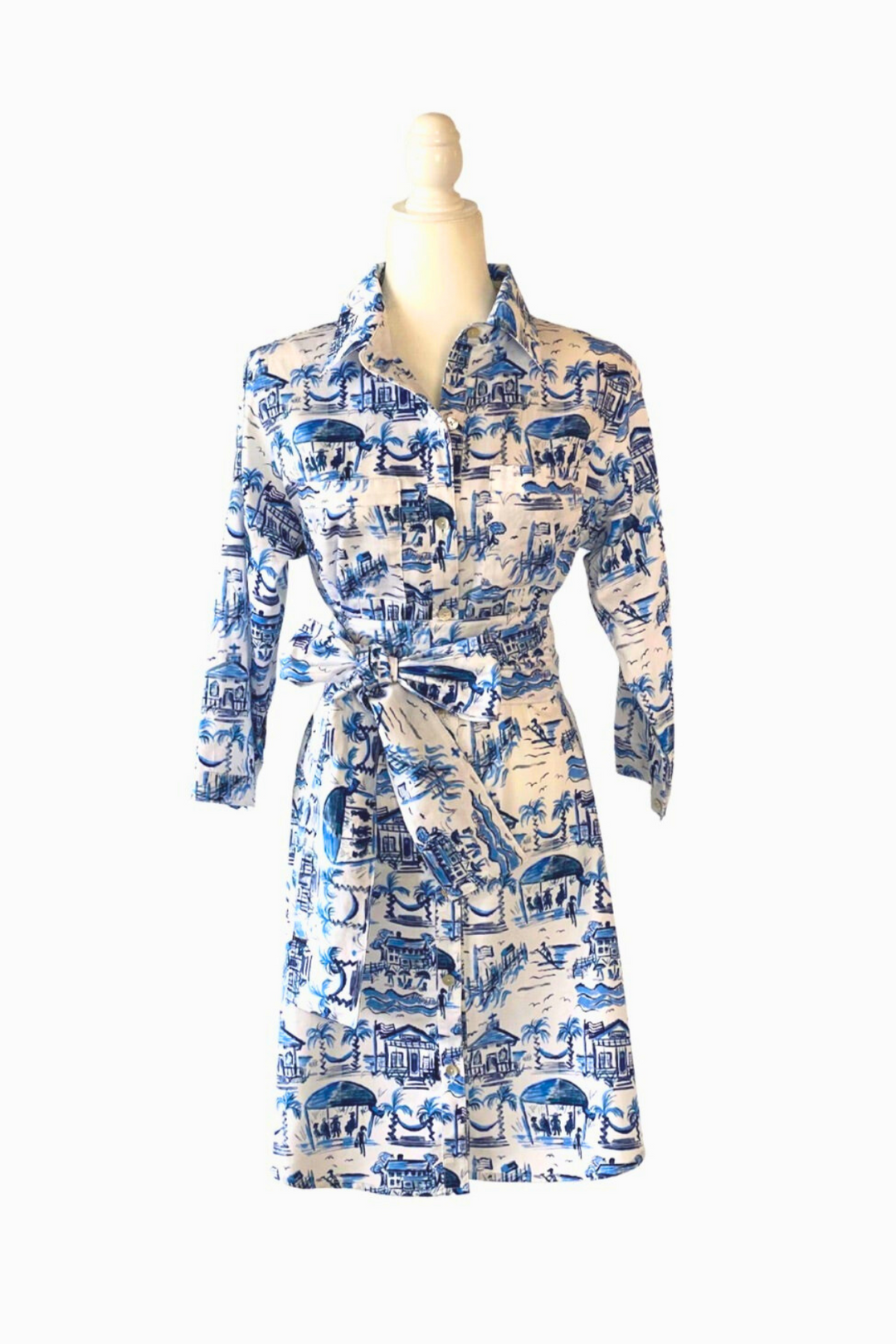 Floral Tory Burch Waverly Dress Waverly Shirt Dress In Blue And