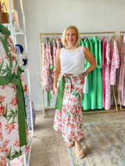 DeBordieu Ruffle Skirt in Parrot Tulip