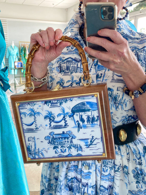Darling Clutch X Susan Albright Bag in Pawleys Toile
