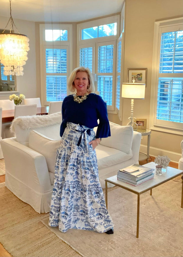 Atalaya Skirt in Blue Toile