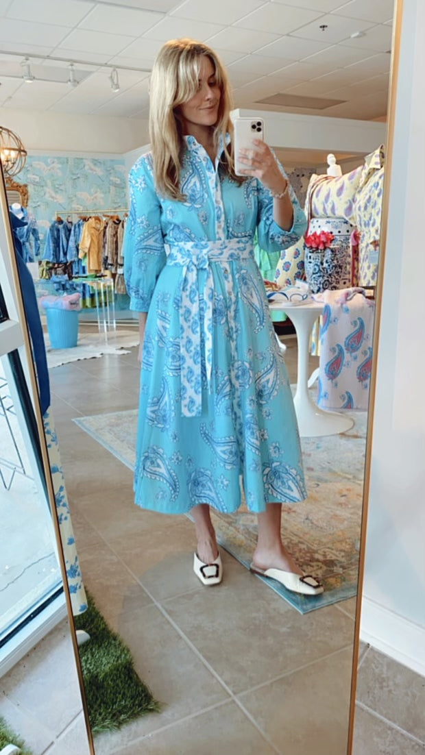 Sea and Sky Provençal Paisley Charleston Midi
