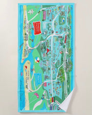 Pawleys Island/Litchfield Map Beach Towel