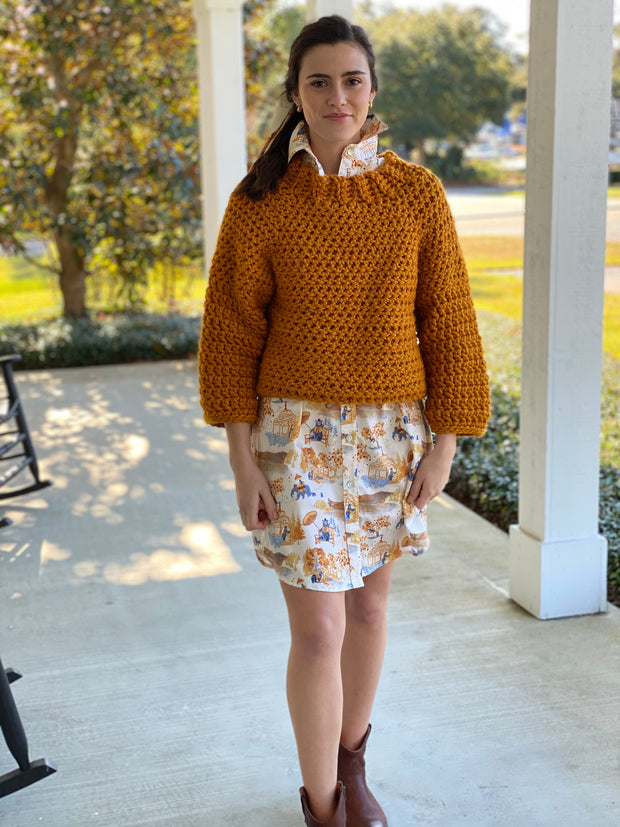 Waverly Shirt Dress in Mountain Toile