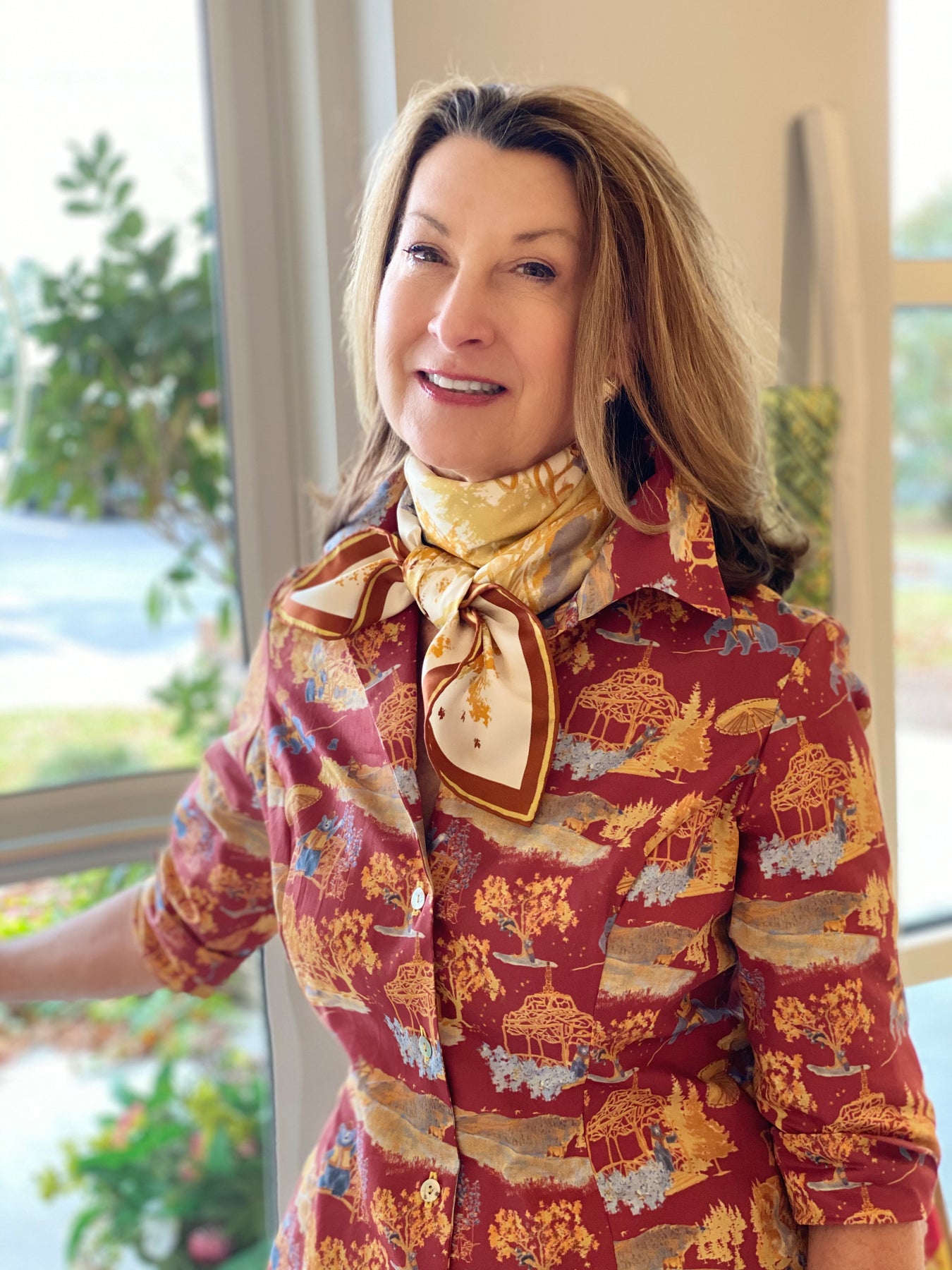 Luxe Silk Twill Scarf- Blue Ridge Scarf - Cream or Midnight – Susan ...