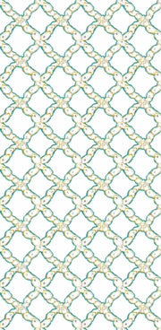 Oyster Lattice Wallpaper in Aqua, Deep Coral, or Pink Coral