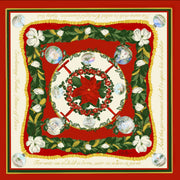 Christmas Scarf in Churches and Poinsettia