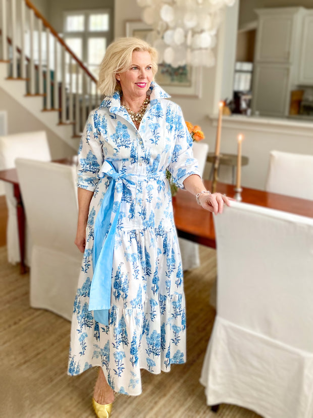 Waverly Tiered Dress in English Garden Print