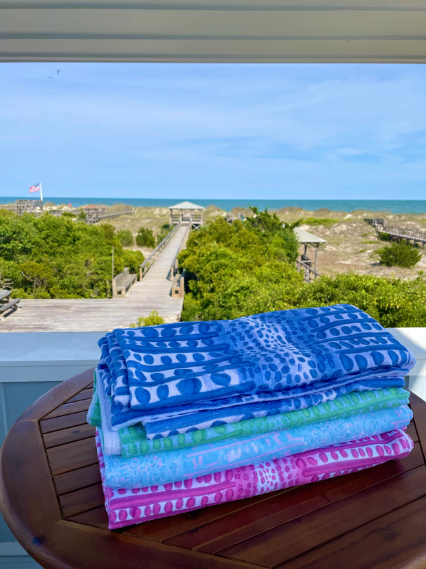 Beach Towel in our Popular Gator Print- Blue, Green, Pink, Aqua!