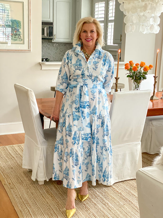 Waverly Tiered Dress in English Garden Print