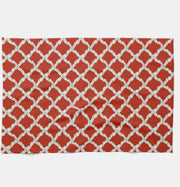 Red Oyster Lattice Kitchen Towel