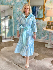 Waverly Tiered in Aqua and Sea Foam Peony