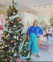 DeBordieu Skirt in Peacock and Sage Gator