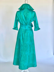 DeBordieu Skirt in Peacock and Sage Gator