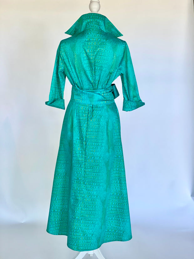 DeBordieu Skirt in Peacock and Sage Gator
